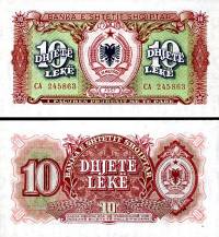 *10 Leke Albánsko 1957 P28 UNC, Socialistická republika - Kliknutím na obrázok zatvorte -